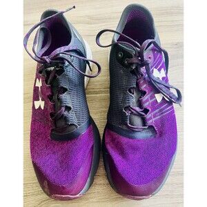 Under Armour Charged Bandit 2 Women's Purple Gray Athletic Running Shoes 8.5 M